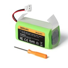 3800mAh Replacement Battery for Shark RVBAT850 Vacuum 2-Prong Connector