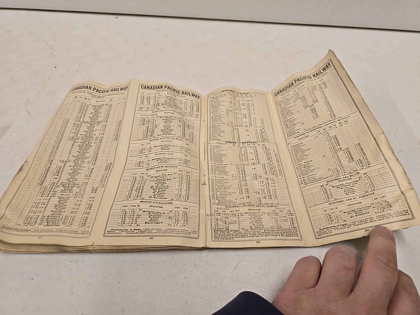 Antique Jan 1906 Canadian Pacific Railway Intercontinental Railroad Time Table