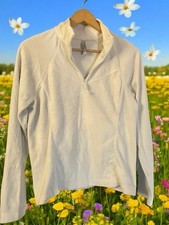 Old Navy Women s Ivory Fleece Half-Zip Pullover Size Large