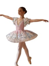 Girls Dance Dress Semi-Formal Tutu Dress Lightweight Ballet Costume Rhinestone