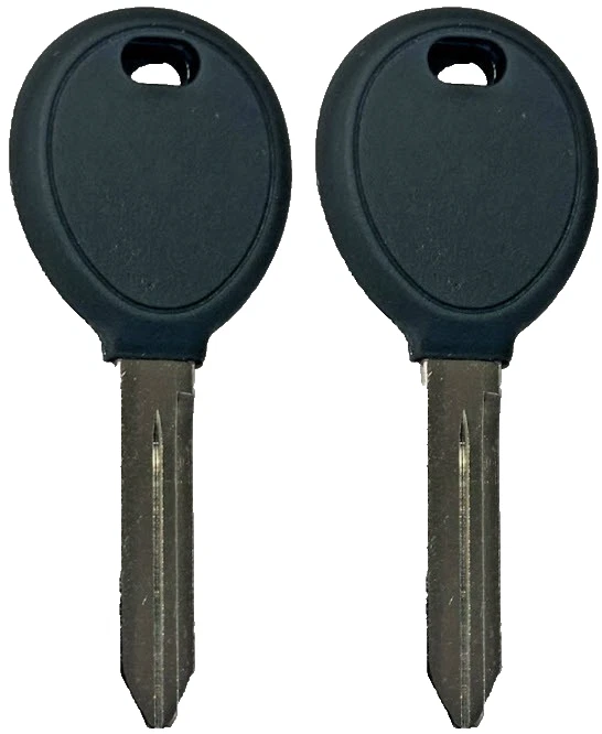2 Pack Uncut Transponder Chip Keys For Chrysler, Dodge, Jeep 1998-2006