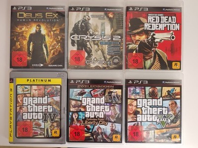 PS3 FSK18 Bundle Deus Ex, Crysis 2, Red Dead Redemption, GTA 4, Episodes, GTA 5