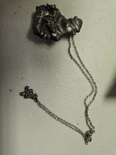 TORINO PEWTER JEWELRY SET NECKLACE BROOCH EARRINGS CHRISTMAS