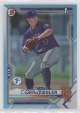 2021 Bowman Draft 1st Edition Sky Blue Foil Calvin Ziegler #BD-123 h3a