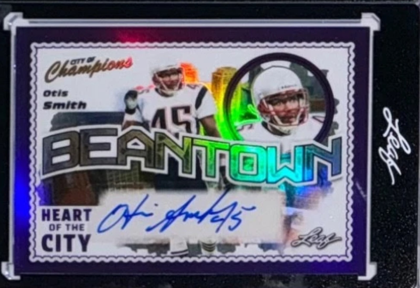 2026 Leaf Champions Heart of the City Bearntown Otis Smith Auto /2 Patriots RARE