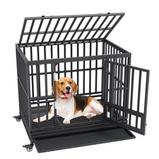 New 42 Inch Heavy Duty Dog Crate, Indestructible Dog Crate, 3-Door Heavy Dut
