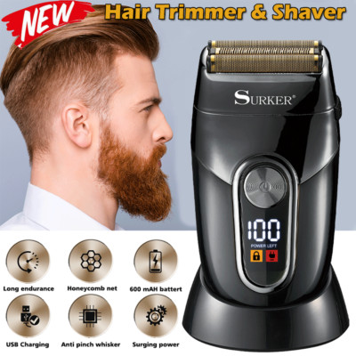 Top Men's Beard Trimmer Electric Shaver Barber Wireless USB Shaving ...