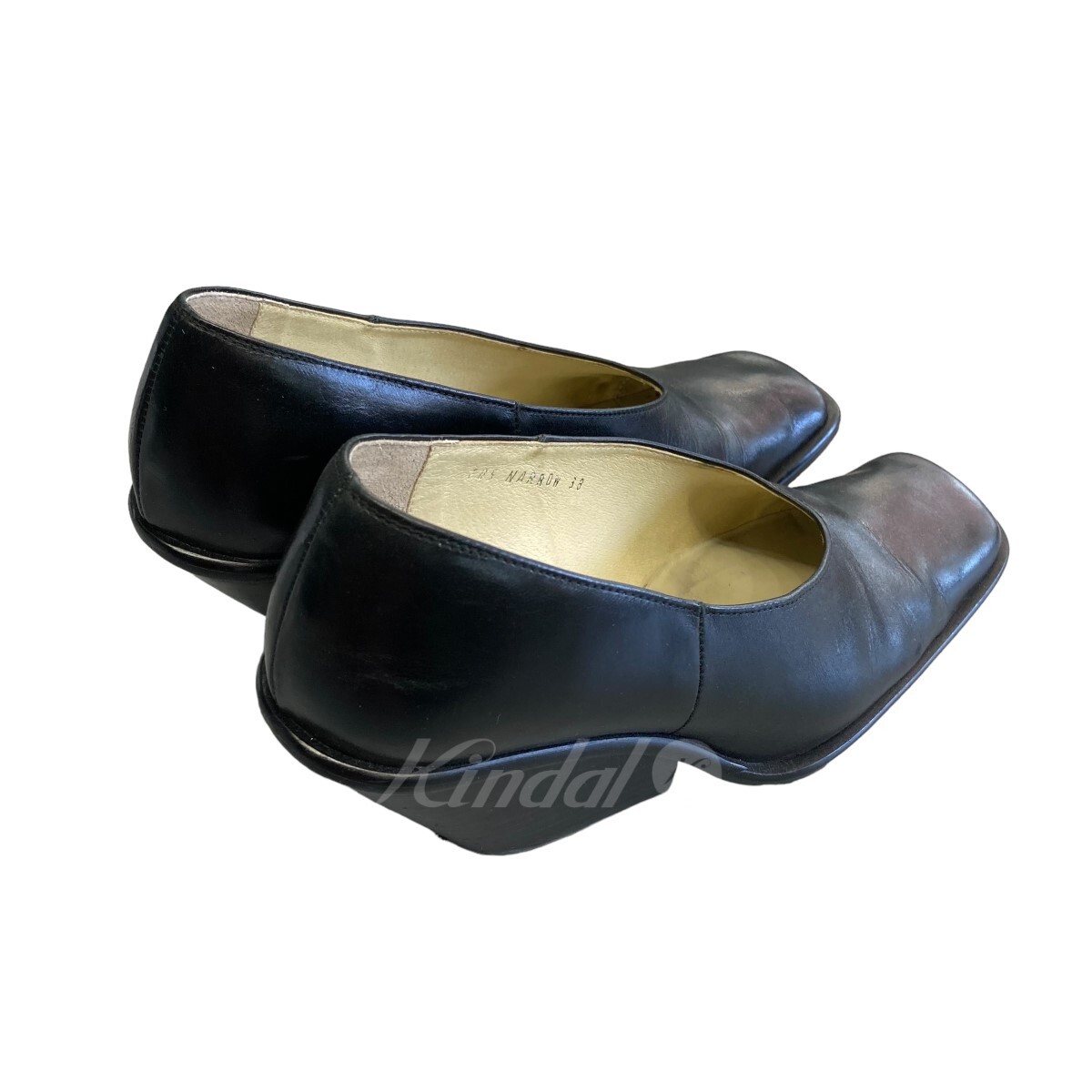 The Row UNTISHOLD Naty Leather Narrow Square Toe Pumps Black Size 