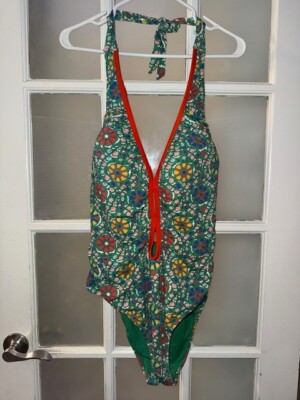 Rhode x Target Halter One-piece Green Floral Swimsuit Size XXL. $45 MSRP. 