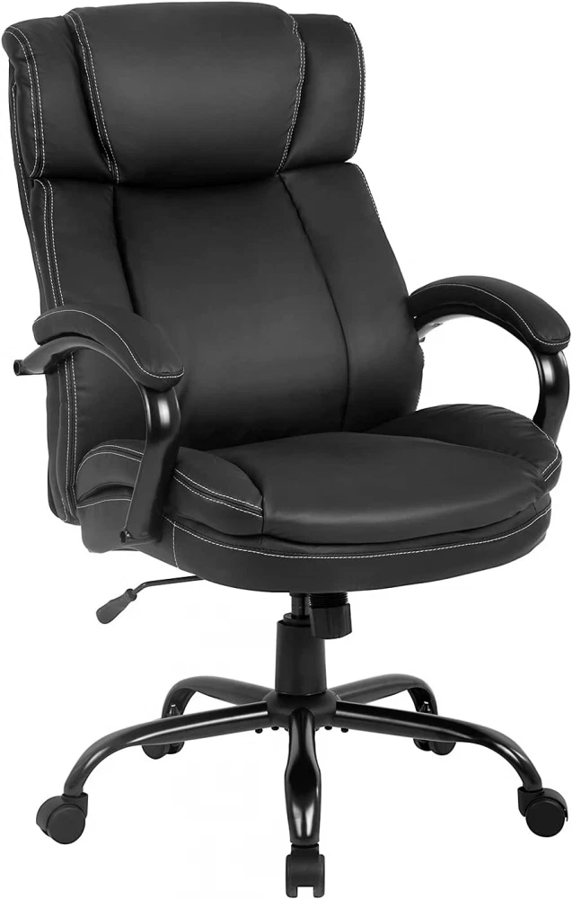 Big and Tall Office Chair 500lbs Wide Seat 28.5D x 28.3W x 49.2H in, Black