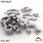 HEXTECH The Veldt Map Hill Sets - 6 mm - Petite échelle Mech Wargames 6 mm 8 mm