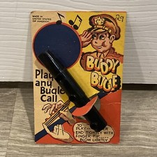 Rare 1930's Buddy Bugle On Card. Made in USA NEW OLD STOCK (NOS)