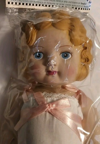Daisy Kingdom Vintage Pansy Craft Doll Vinyl 1998 Blonde Hair Blue Eyes 18" - Picture 2 of 5
