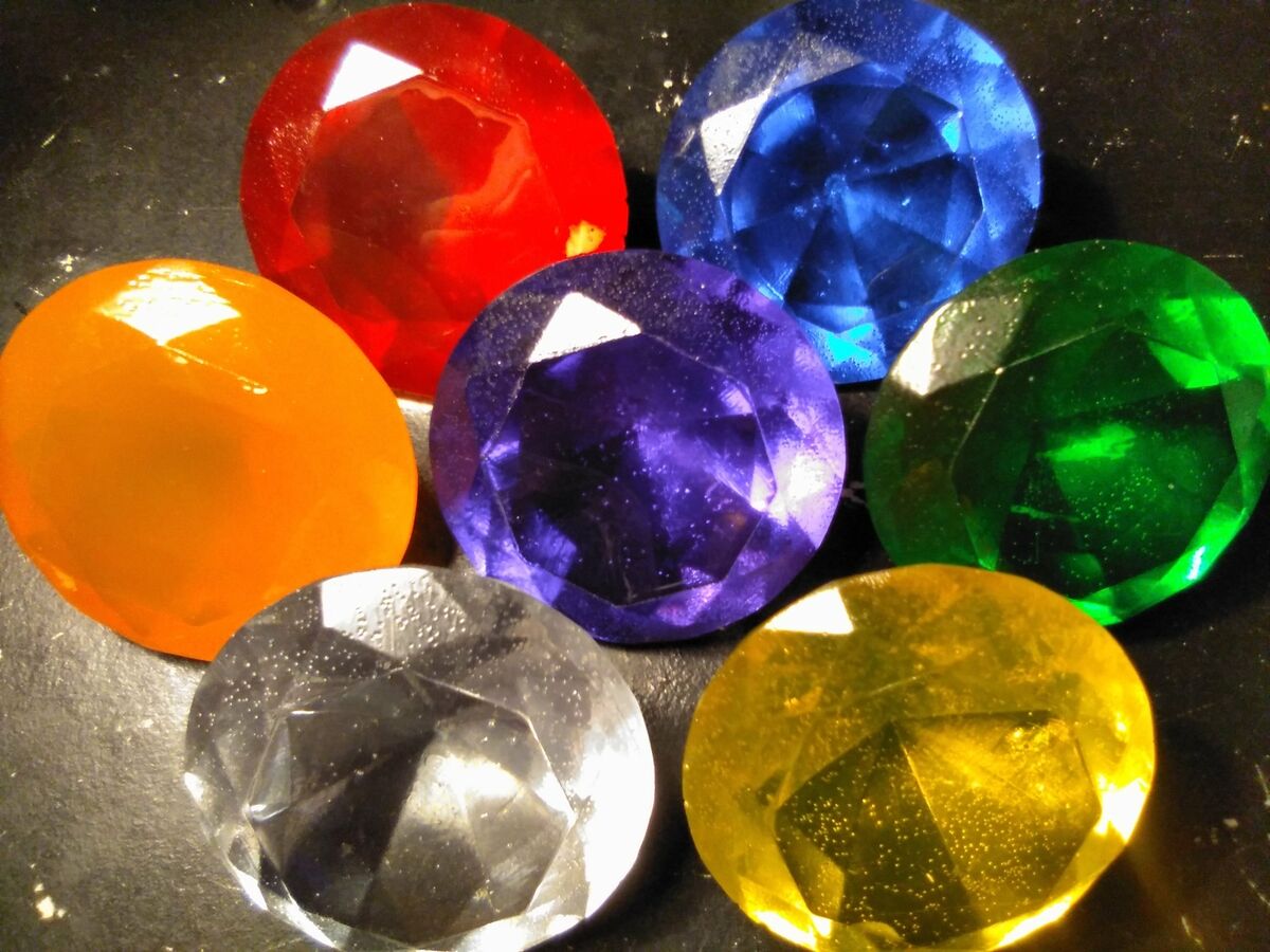 Sonic Chaos Emeralds Gems - Set of 7 - in a Bag