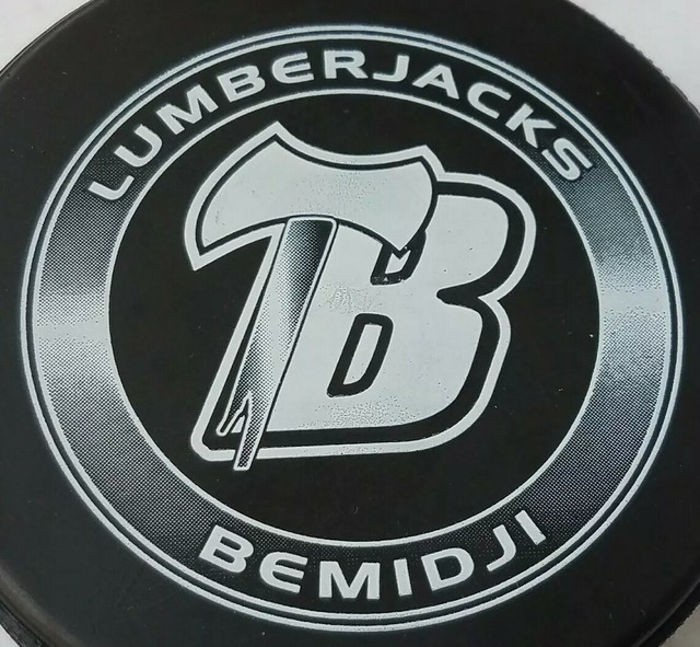LUMBERJACKS BEMIDJI OFFICIAL GAME PUCK MADE IN CANADA LINDSAY MFG. eBay