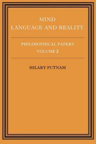 Philosophical Papers: Volume 2, Mind, Language and Reality Putnam Paperback