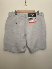 Callaway Men's Opti Dry Stretch Performance Golf Shorts Gray W34 9" Inseam