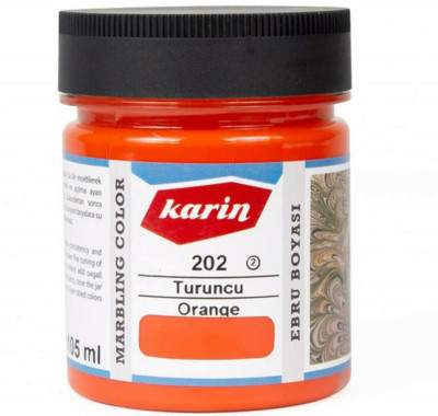 202- Orange Marmorierfarbe |Ebru Boyasi turuncu |marbling color