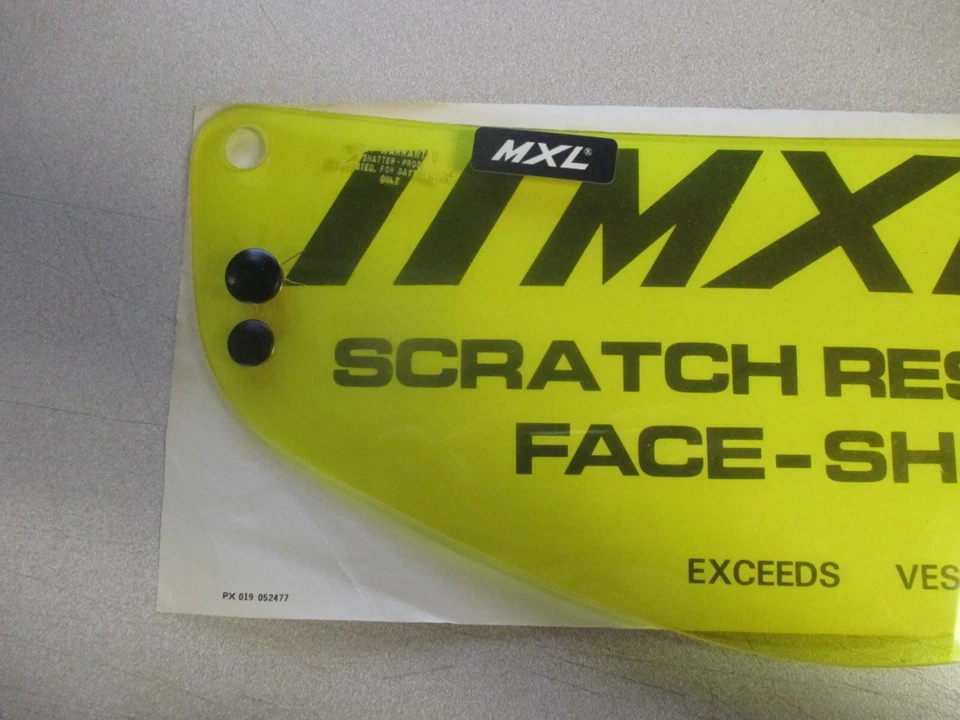 NOS Casco Protector Facial Visera MXL Amarillo Foto 2 de 4