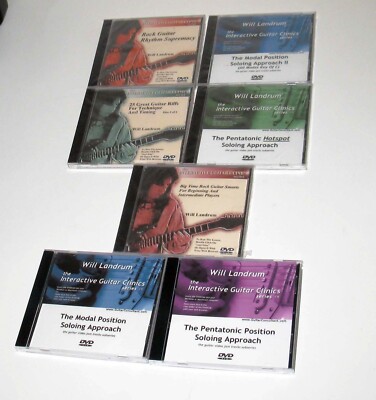 Lot 7 The Interactive Guitar Clinic Series Will Landron DVD-ROMs *5 NEW SEALED *