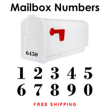 Mailbox Numbers House Number Vinyl Decal Sticker Label  HOA Approved 549
