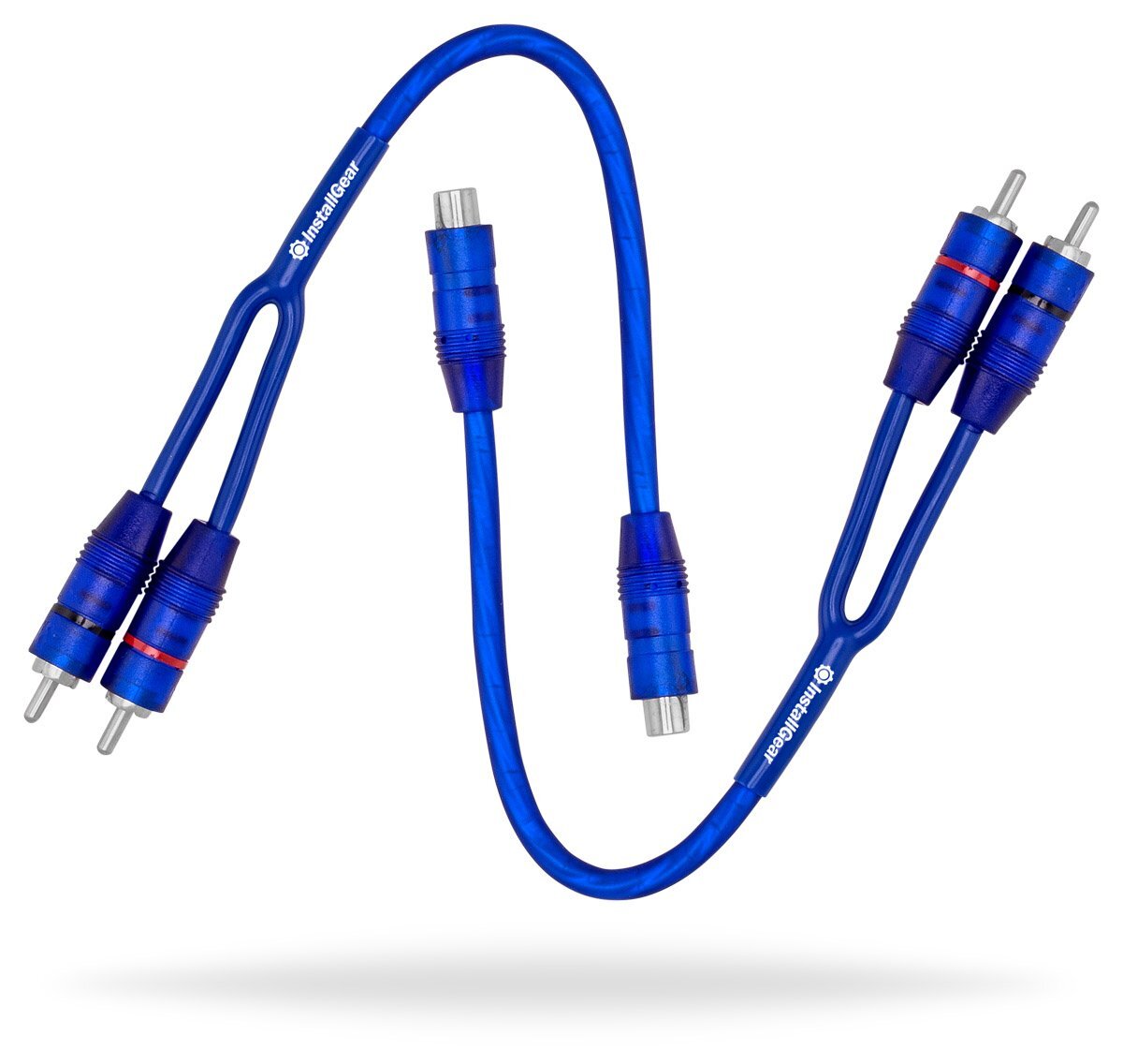 1ft Shielded 1 Female to 2 Male RCA Y Adapter Connector - RCA Splitter 1 Fema...