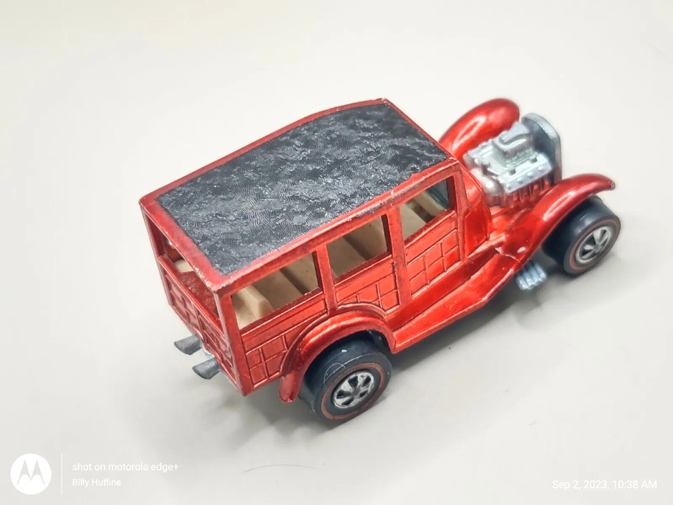 1970 31 Ford Woody Red Color White Int. VGC Original Redline HotWheels ...