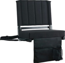 Stadium Seat for Bleachers with Back Support and Wide Padded Cushion