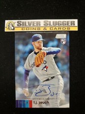 2020 T.J. Zeuch Stadium Club On Card Auto! Toronto Blue Jays!