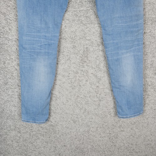 G-STAR MEN'S JEANS 3301 REVEND SKINNY W30 L30 BLUE DISTRESSED STRETCH DENIM ZIP - Picture 10 of 10
