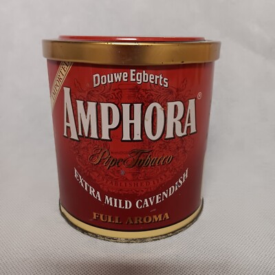 Amphora Pipe Tobacco 12 oz空き缶おまけ付 Amphora Pipe Tobacco Tin 12 oz Douwe Egberts Extra Mild Cavendish