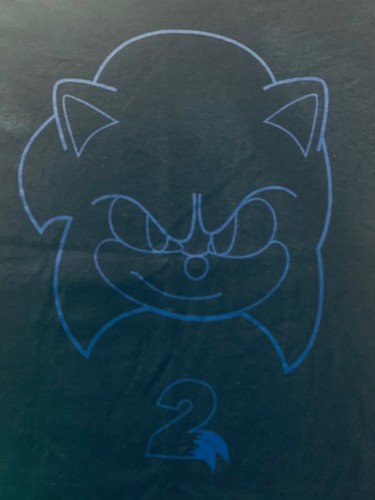Sonic The Hedgehog 2 Movie Promo T Shirt New XS (Youth Small) Blue 2022 Film