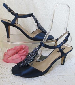 blue evening sandals