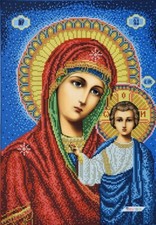 Mother of God Bead Embroidery Kit DIY Stamped Bead Needlepoint Beadwork 621