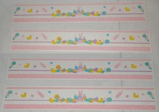 Vintage 1997 BABY GIRL BUNNY PINK MRS. Grossman's Design Lines Stickers - 4