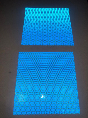 Blaues hochintensives Reflexband Vinyl selbstklebend 200 mm x 300 mm x 2
