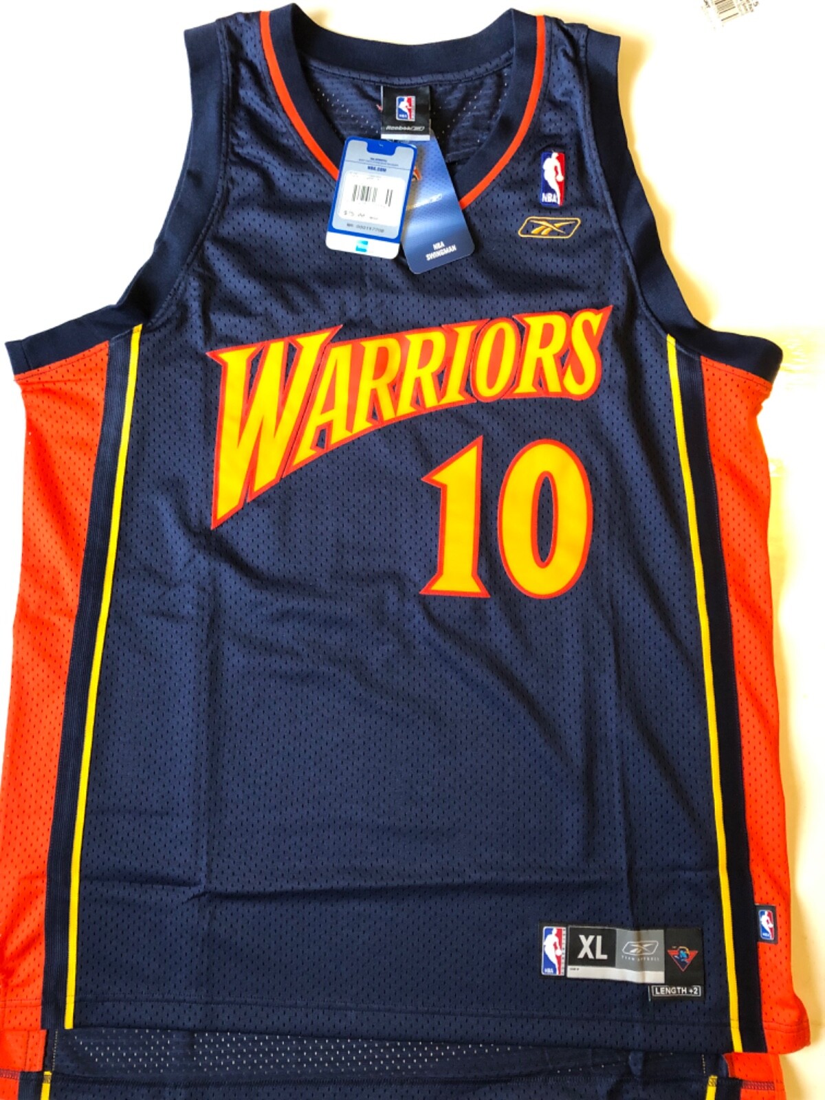 Golden State Warriors XL Reebok 10 Claxton Jersey & 24 Rick Barry The