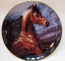 Vintage 1993 Danbury Mint 8" Porcelain Horse Plate Susie Morton Chosen Champion