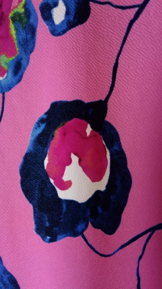 Kleid in 40 von Boohoo, rosa / pink / blau / weiß, Blumen, Minikleid, NEU - Bild 2 von 4