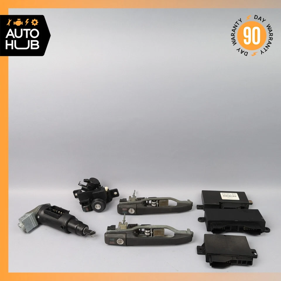 90-95 Mercedes R129 SL320 SL500 Interruptor de encendido de dirección Maletero Cerradura de puerta Juego de llaves Foto 2 de 4