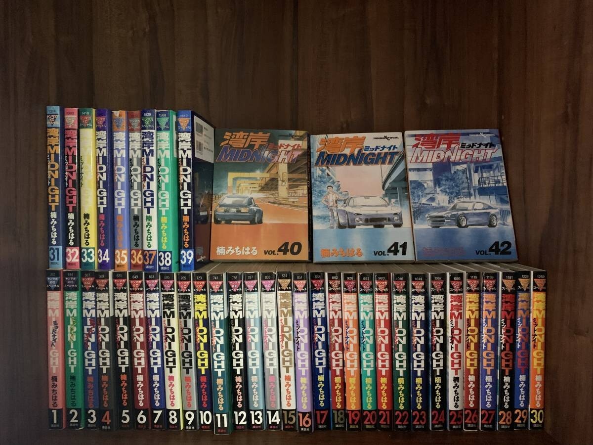Wangan Midnight 1-42 Complete set Manga Comic Kusunoki Michiharu