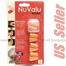 4 pairs EAR PLUGS Hearing Protection Noise Reduction Orange Foam Travel Case B54