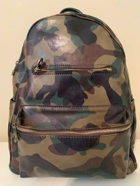 ANNA LUCHINI CAMO PRINT GENUINE LEATHER BACKPACK | eBay display picture 3