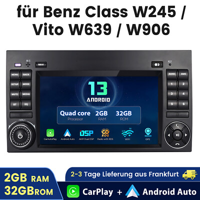Autoradio Für Mercedes-Benz A B Klasse Vito W169 W639 W245 GPS Navi Android 13.0
