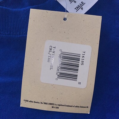 Vintage Adidas Tank Top Sz. Small USA Made 90s NWT Trainers Blue