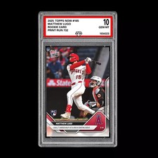Graded 10 Matthew Lugo #165 RC Rookie 2025 MLB TOPPS NOW Card SP SSP 