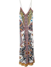 Jealous Tomato Womens Maxi Dress Sz XS Multicolor Printed Spaghetti Strap Rayon