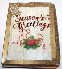 Pinecone Design 24 Ct Christmas Holiday Greeting Cards - Pick Your Style