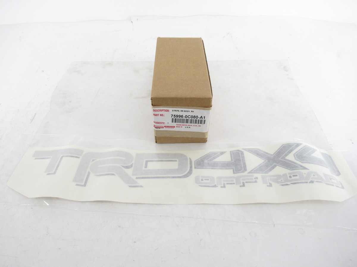 Genuine OEM 75996-0C080-A1 Toyota TRD 4X4 Off Road Passenger