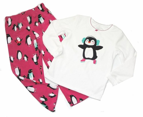 Carter's Girl's Skating Penguin Fleece Pajama Set, Size 5